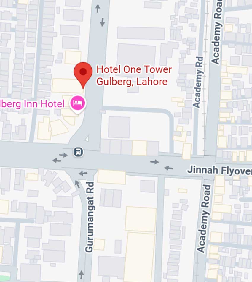 Hotel One Tower Gulberg Lahore location map