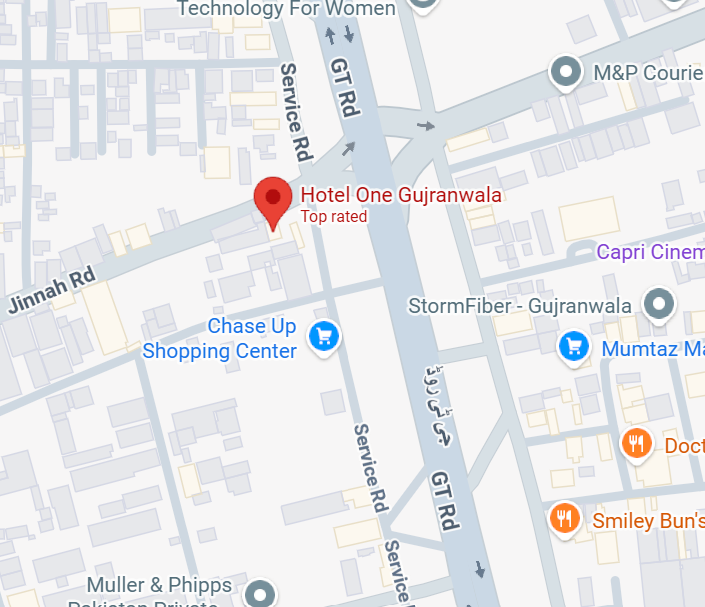 Hotel One Gujranwala location map