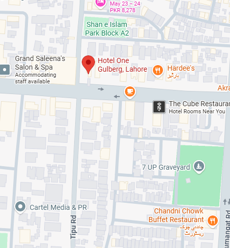 Hotel One Gulberg Lahore location map