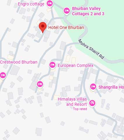 Hotel One Bhurban location map