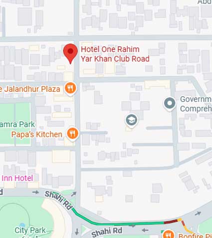 Hotel One Rahim Yar Khan Club Road location map