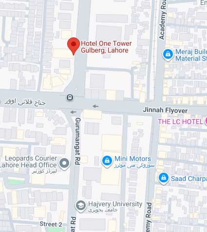 Hotel One Tower Gulberg Lahore location map