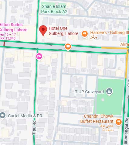 Hotel One Gulberg Lahore location map
