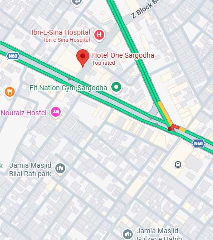 Hotel One Sargodha location map